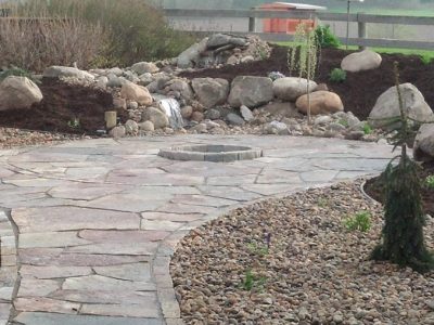 Clifton Twp. WI - Chilton Flagstone Patio with Firepit