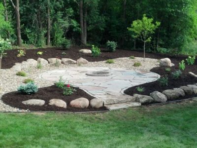 Hudson, WI - Chilton Flagstone Patio with Firepit