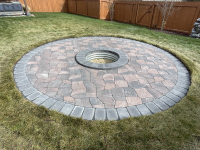 River Falls, WI - Borgert Products Patio with Firepit