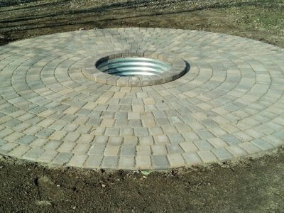 River Falls, WI - Interlock Paver Patio with Firepit