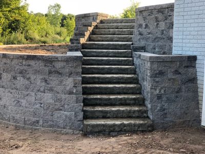 Hudson, WI - County Materials Tribute Block with Steps