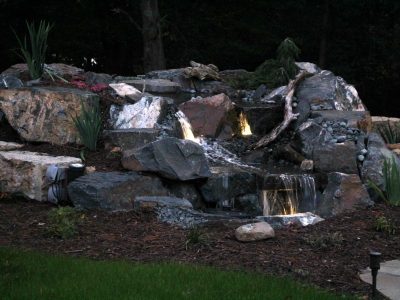 St. Croix Valley, WI - Aquascape Pondless Water Fall with Lighting